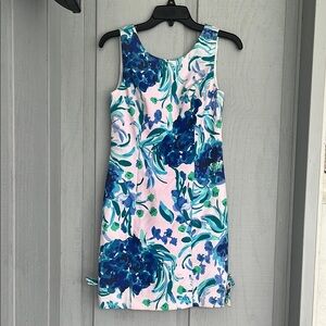 Lilly Pulitzer Blue Sleeveless Sheath Mini Dress for Weddings